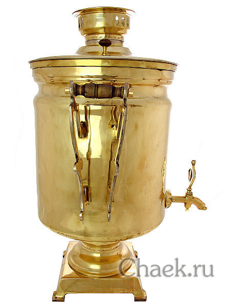 Большой электрический самовар 45 литров "Буфетный" латунный, арт. 120910