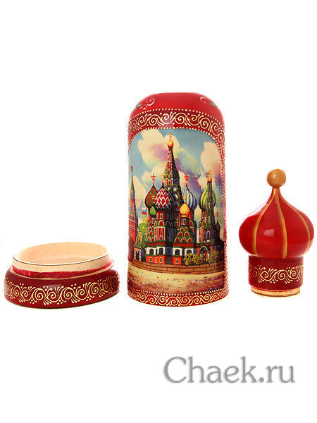 Штоф "Москва Златоглавая на красном фоне"