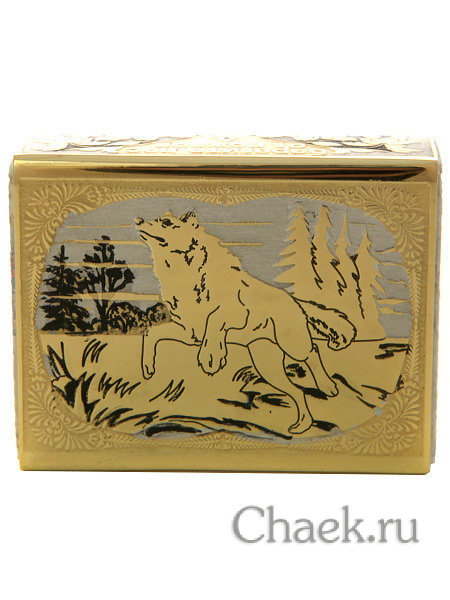 Футляр для спичек "Волк и медведь" Златоуст