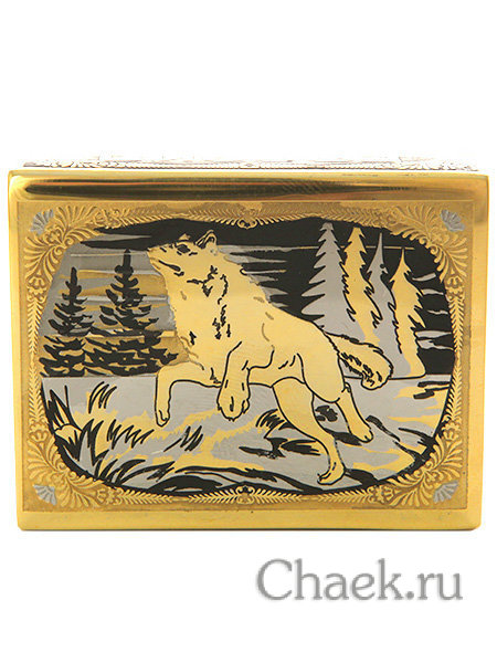 Футляр для спичек "Волк" Златоуст