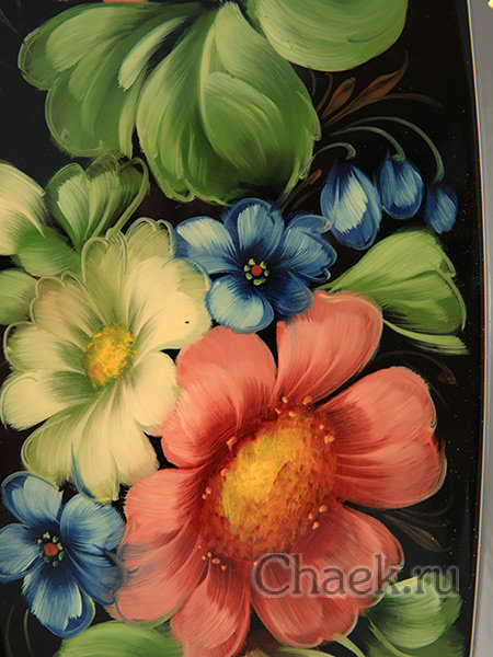 Поднос "Цветочки" овальный малый, арт. 2123