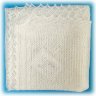 Пуховый оренбургский платок белый (паутинка), арт. А110-01