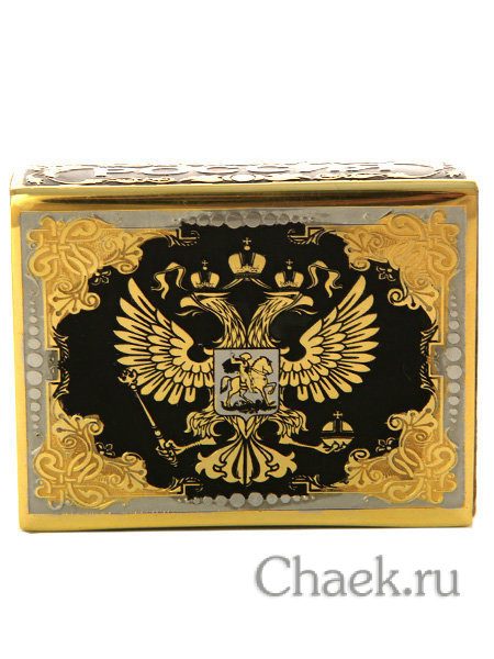 Футляр для спичек "Герб России" Златоуст