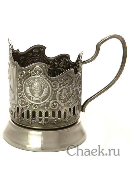 Никелированный Кольчугинский подстаканник "Сталин"