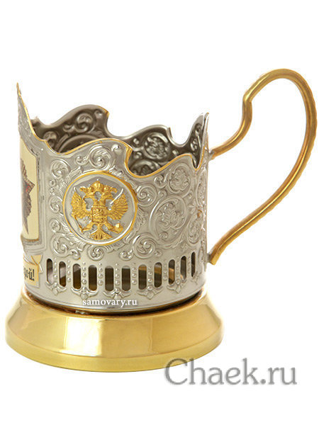 Подстаканник с позолотой с термопечатью "С Победой! Орден Победы" Кольчугино