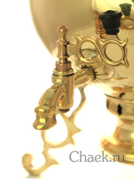 Угольный самовар 5 литров желтый шар на ножках