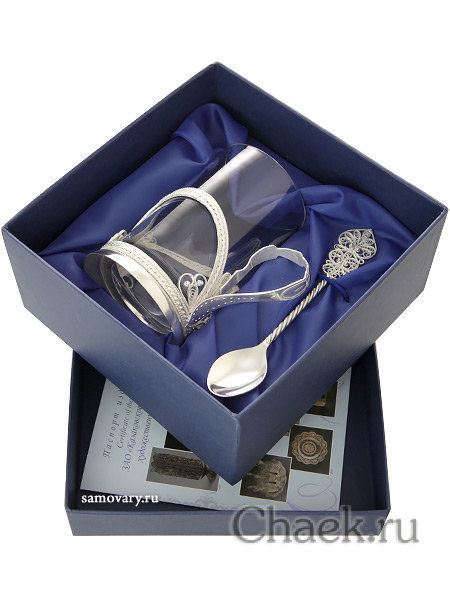 Подстаканник "Радуга" на 1 персону в подарочном футляре Казаково