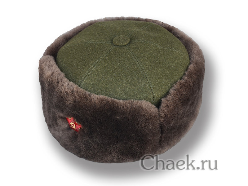 Шапка-финка комначсостава РККА обр.1931г. (коричневая цигейка)