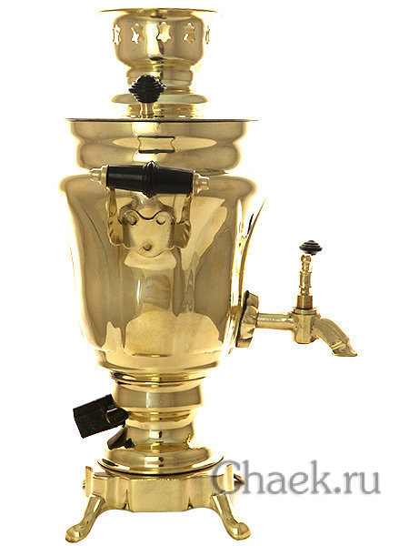 Электрический самовар 1,5 литра желтый "тюльпан" с термовыключателем, арт. 111601