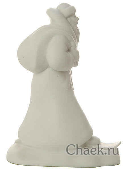 Статуэтка из фарфора Дед Мороз рисунок Белый Императорский фарфоровый завод