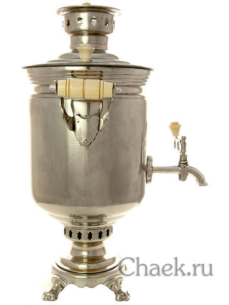 Угольный самовар 5 литров цилиндр никелированный советский, арт. 451830