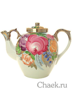 Доливной чайник форма &quot;Русский&quot; рисунок &quot;Бал цветов&quot; Дулево