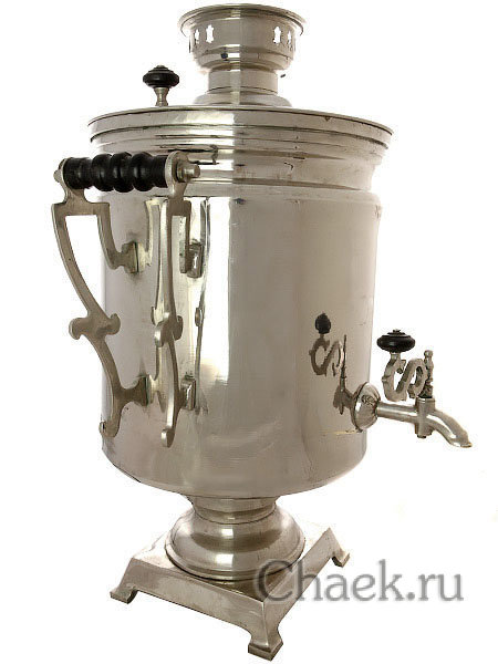 Электрический самовар 45 литров "Буфетный" с покрытием "под серебро", арт. 124541