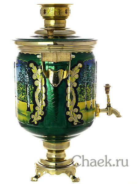 Набор самовар электрический 10 литров с художественной росписью "Ясная поляна", арт. 110248