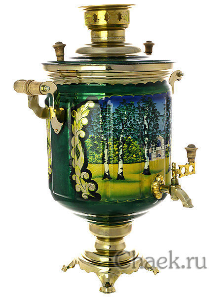 Набор самовар электрический 10 литров с художественной росписью "Ясная поляна", арт. 110248