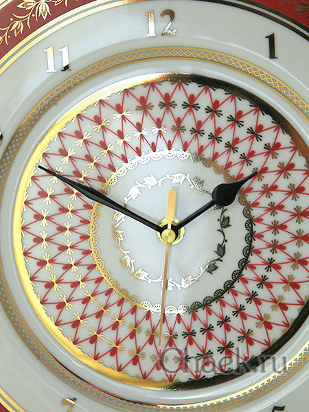 Часы декоративные форма Европейская-2 рисунок Сетка-блюз Императорский фарфоровый завод