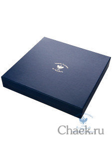 Часы декоративные форма Европейская-2 рисунок Сетка-блюз Императорский фарфоровый завод