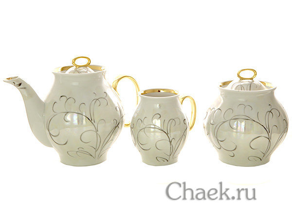 Дулевский чайный сервиз форма "Белый Лебедь" рисунок "Морозко" 6/15
