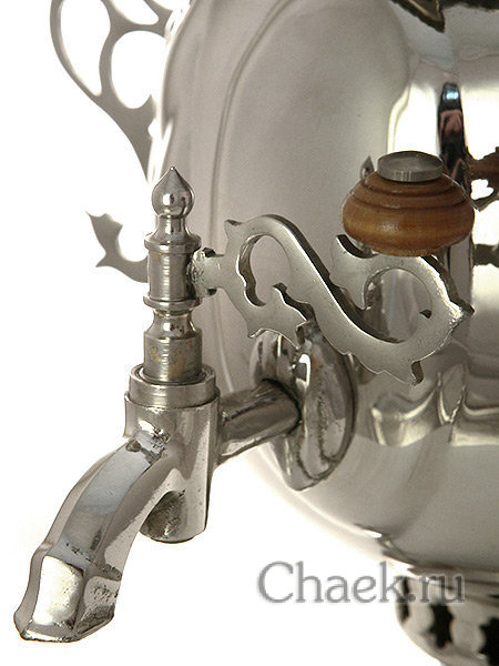 Комбинированный самовар 4,5 л никелированный шар