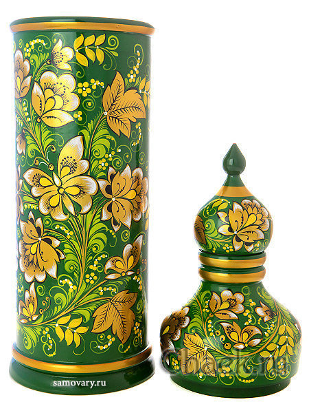 Набор для вина "Кудрина на зеленом фоне" 8 предметов Набор для вина "Кудрина на зеленом фоне" 8 предметов