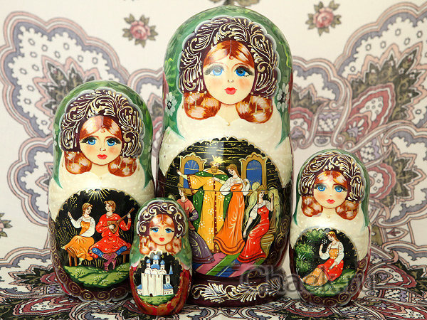 Матрешка "Сказки А.С.Пушкина", серия "Сказки люкс", арт. 774