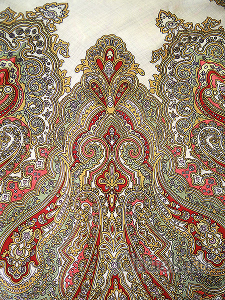 Шерстяной Павлопосадский платок "Ольга Лабзина", 125*125 см, арт. 1008-3