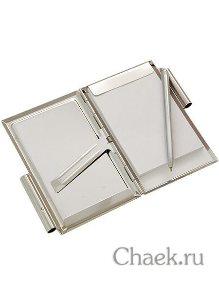 Визитница "Волки" с ручкой в подарочном футляре, Златоуст