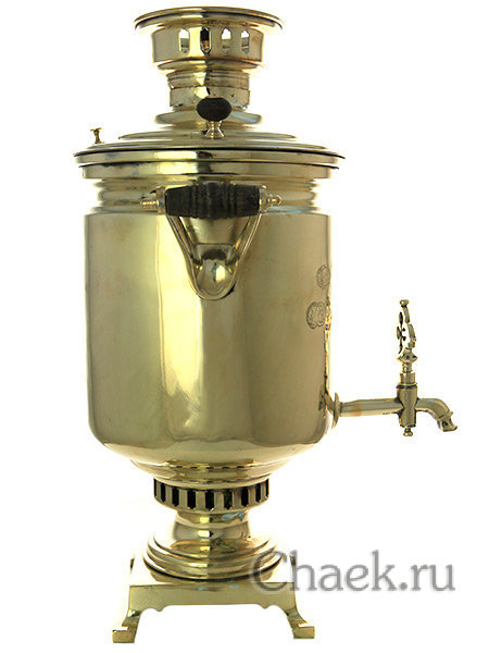 Угольный самовар 7 литров латунный цилиндр нач. XX века (фабрика Г.П. Баташева)