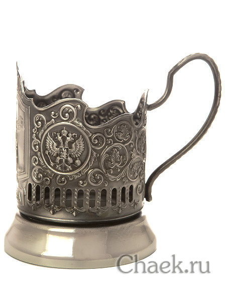 Никелированный подстаканник "Спасская башня" Кольчугино