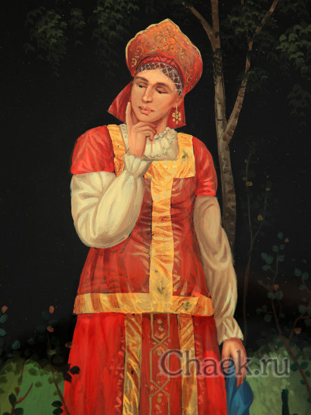 Поднос "Барышня" прямоугольный