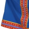 Детский сарафан с блузкой "Дуняша" синий хлопок 7-12 лет