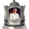 Никелированный подстаканник "Сталин" Кольчугинский завод