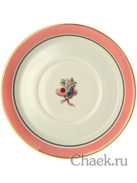 Чайная пара форма Гербовая рисунок Modes de Paris 1828 Императорский фарфоровый завод