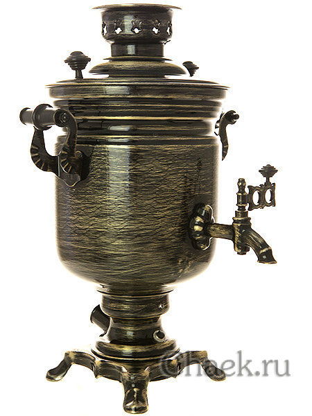 Электрический самовар в наборе 3 литра с художественной росписью "Золотые нити" с автоматическим отключением при закипании, арт. 130471к