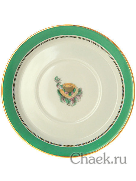 Чайная пара форма Гербовая рисунок Modes de Paris 1830 Императорский фарфоровый завод Чайная пара форма Гербовая рисунок Modes de Paris 1830 Императорский фарфоровый завод