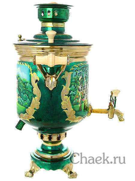 Электрический самовар 10 литров с художественной росписью "Ясная поляна", арт. 160768