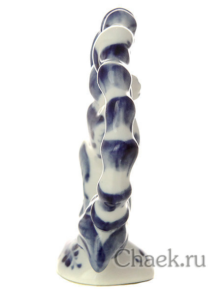 Скульптура Обезьянка на лиане, Гжель
