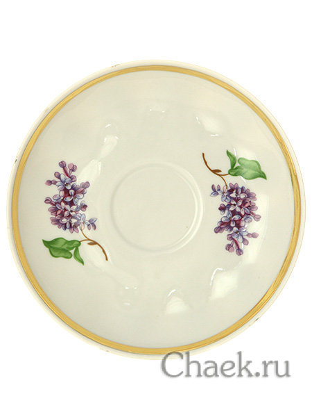 Дулевский чайный сервиз форма "Тюльпан" рисунок "Сирень" 6/15 Дулёво