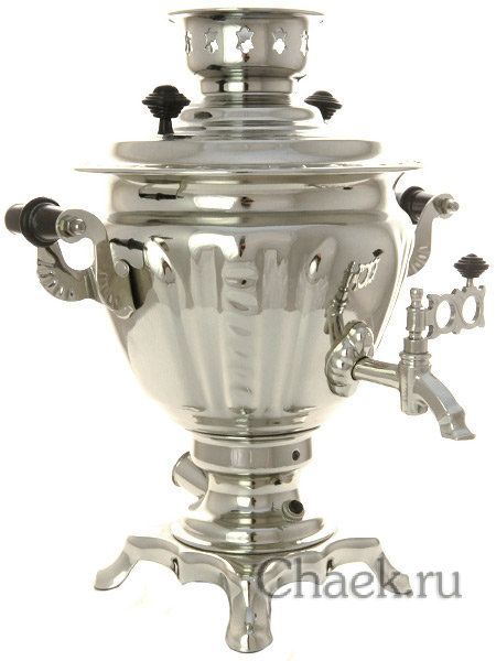 Электрический самовар 2 л никелированный с автоотключением при закипании арт. 103560к