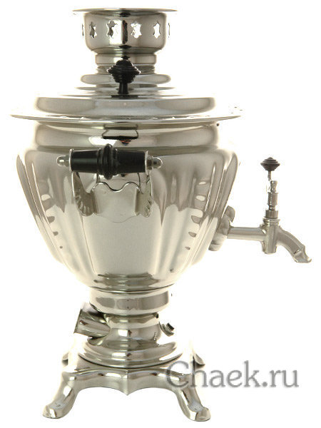 Электрический самовар 2 л никелированный с автоотключением при закипании арт. 103560к