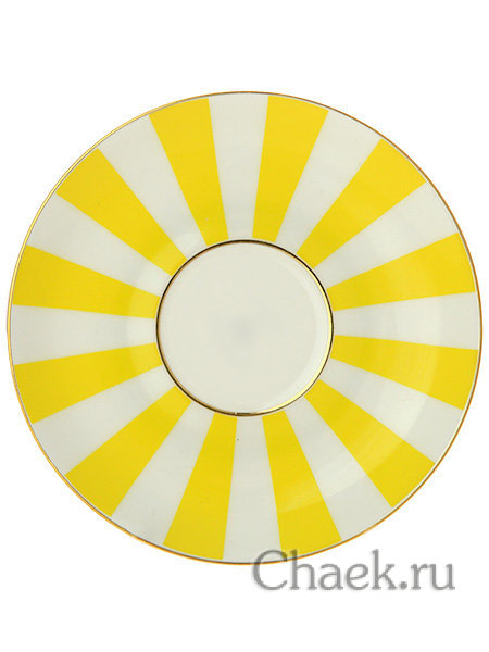 Кофейная чашка с блюдцем форма Ландыш 2 рисунок Да и нет желтый ИФЗ