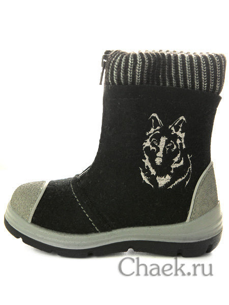 Валенки Котофей черные малодетские-дошкольные, 367102-42
