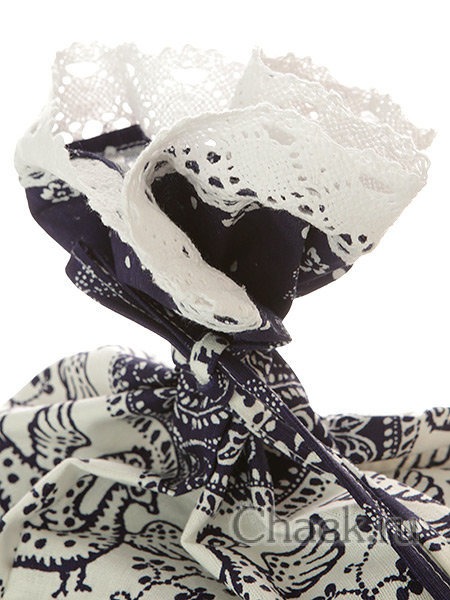 Подарочная котомка "Артель" синяя с кружевом