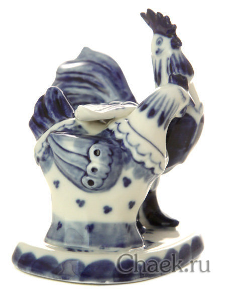 Скульптура Петушок и Курица Гжель, автор Жигунов А.