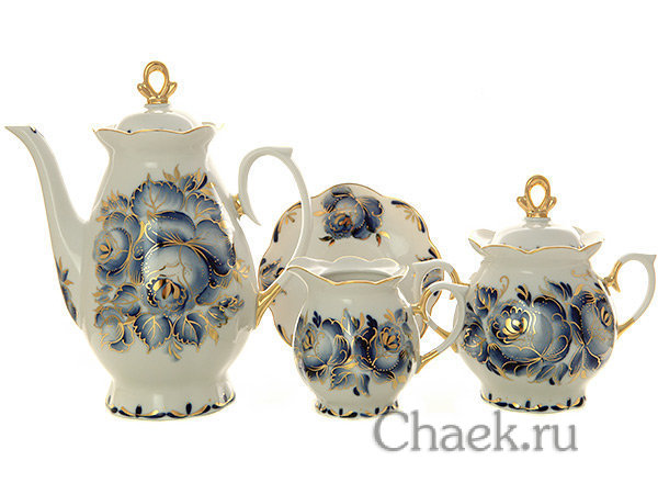 Кофейный сервиз Елена Голубая мечта 6/15 Добрушский фарфоровый завод