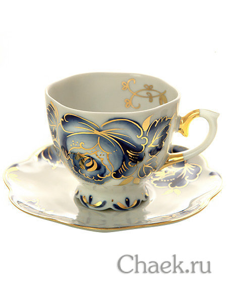Кофейный сервиз Елена Голубая мечта 6/15 Добрушский фарфоровый завод