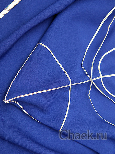 Башлык из габардина синего цвета