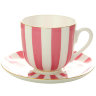 Кофейная чашка с блюдцем форма Ландыш 2 рисунок Да и нет розовый ИФЗ