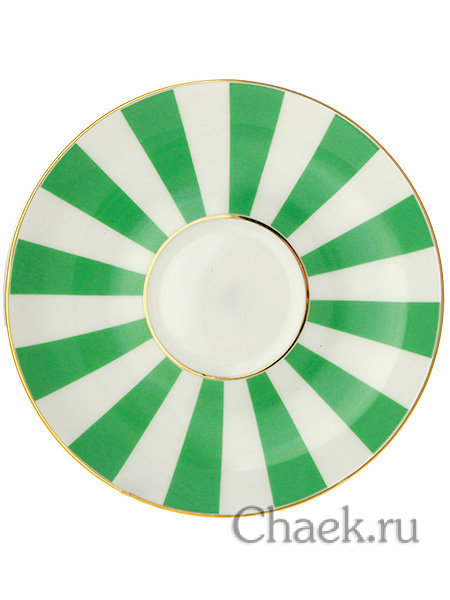 Кофейная чашка с блюдцем форма Ландыш 2 рисунок Да и нет салатовый ИФЗ