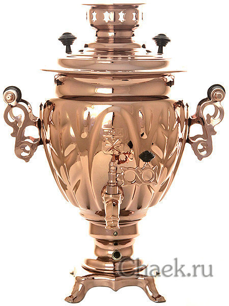 Набор самовар электрический 3 литра медный желудь с автоотключением, арт. 140306к